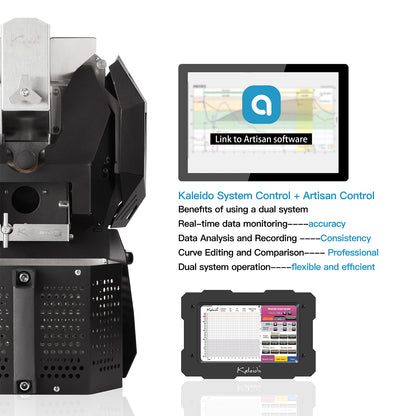 M10S Sistema duplo de aquecimento elétrico para café torrador 500-1200g (Sistema Kaleido e Artisan)