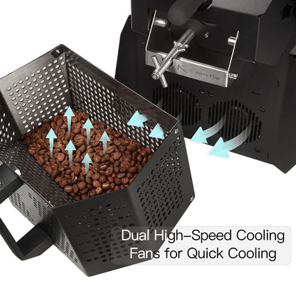 M10S Sistema duplo de aquecimento elétrico para café torrador 500-1200g (Sistema Kaleido e Artisan)