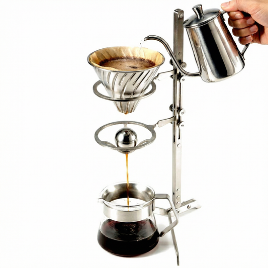 Adjustable Stainless Steel Pour-Over & Cold Drip Coffee Stand